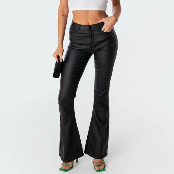 Edikted Pants - Edikted Black Wide Leg Pants